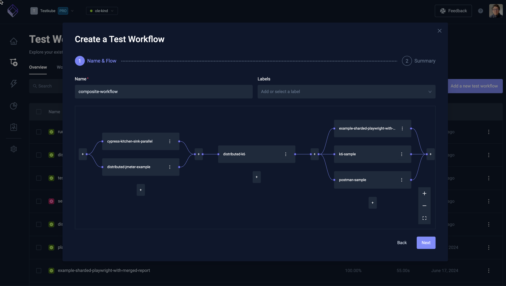 Test Workflow Composite Workflow Wizard